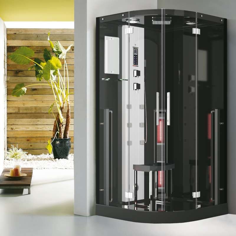 Parný sprchový box + infračervená kabína D64, 100x100x215cm