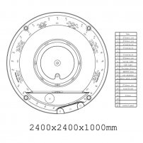AWT IN-392 Classic 240x240 , 6 osôb, bez ležadla Hnedá
