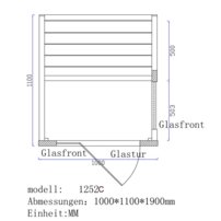 Sauna AWT B1252C, topoľ, 100x110, 3kW EOS BiO-Mini