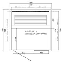 Sauna AWT E1813, borovica, pec 6-6,8kW Harvia Vega