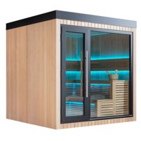 AWT THE CUBE X4 Hemlock, EOS Cubo 9KW exteriérová sauna 235x235