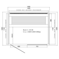 Sauna AWT E1813, borovica, pec 6-6,8kW Harvia Vega