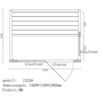 Sauna AWT B1252A, topoľ, 150x110, 3kW EOS BiO-Mini