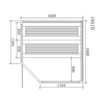 Sauna AWT E1801B, 160x160, borovica, bez pece