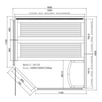 Sauna AWT B1811, Borovica, 6-9kW Santiotec Viking Bi-O