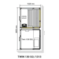 Saunová kabína Tylöhelo Impression Twin, čierna
