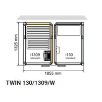 Saunová kabína Tylöhelo Impression Twin, čierna