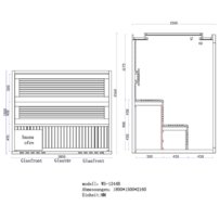 Sauna AWT E1244B, 180x150, Céder EOS 9kW Cubo