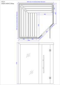 AWT E1621C Hemlock 180x180, Harvia Cilindro 9kW
