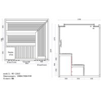 Sauna AWT E1241 Céder Harvia 9kW Kivi