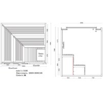 Sauna AWT E1243B, 200x180, Céder, Harvia 9kW Kivi