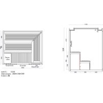Sauna AWT E1241B 200x170, Céder EOS 9kW Cubo