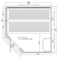 Sauna AWT E1811, Borovica, 6-8kW Harvia Vega