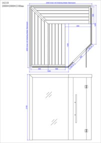 AWT E1621C Hemlock 180x180, Harvia Cilindro 9kW