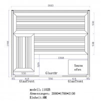 Sauna AWT B1102 topoľ  9 kW EOS BiO-Thermat