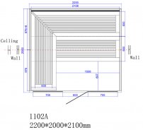 Sauna AWT B1102 topoľ  9 kW EOS BiO-Thermat