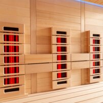 AWT infrasauna E1613XL-IR Hemlock 240x200 9kW Cilindro