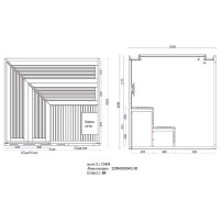Sauna AWT E1243A, 220x200, Céder, Harvia 9kW Kivi