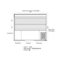 Sauna AWT B1245A, 220x180, Céder 9Kw EOS BiO-Thermat