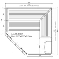 Sauna AWT E1816, borovica,bez pece