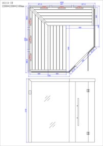 AWT infrasauna E1611A-IR Hemlock 220x220 9kW Cilindro