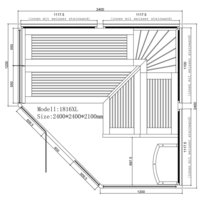 Sauna AWT E1816, borovica,bez pece