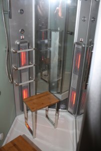 Parný sprchový box + infračervená kabína D89, 145x90x215cm