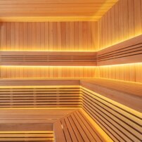 AWT THE CUBE X5-L Hemlock, EOS Cubo 9KW exteriérová sauna 235x235