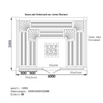 Sauna AWT B1400B, 350x300, Céder 15,8kW Harvia Bio Vitra