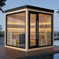 AWT THE CUBE X5-L Hemlock, EOS Cubo 9KW exteriérová sauna 235x235