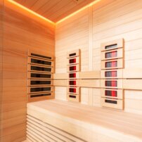 AWT infrasauna E1250B-IR Hemlock , pec Harvia TheWall 6kW, 180x110