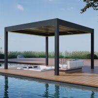 AWT pergola P8-4A/ extrem, 400x400x250, antzracit, elektrický pohon