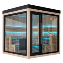 AWT THE CUBE X5-L Hemlock, EOS Cubo 9KW exteriérová sauna 235x235