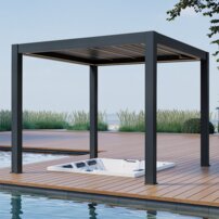 AWT pergola P8-3A/ extrem, 300x300x250, antzracit, elektrický pohon