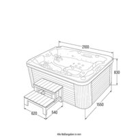 Vírivka Beach 210x155x83cm