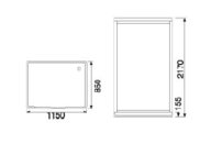 Euroschowers 6130 parný sprchový box 115x85x217 biela