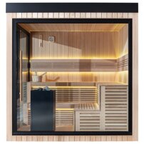 AWT THE CUBE X5-R Hemlock, EOS Cubo 9KW exteriérová sauna 235x235