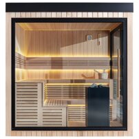 AWT THE CUBE X5-L Hemlock, EOS Cubo 9KW exteriérová sauna 235x235