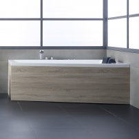 AWT GE105E 180x130 hydromasážna vaňa, vľavo, drevený obklad