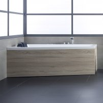 AWT GE105E 180x130 hydromasážna vaňa, vpravo, drevený obklad