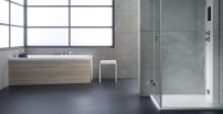 AWT GE105E 180x130 hydromasážna vaňa, vpravo, drevený obklad