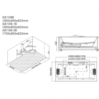 AWT GE108-2E 171x80 hydromasážna vaňa