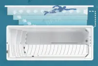Mirna 60 sport plavecký bazén s protiprúdom, 592x235x129 cm