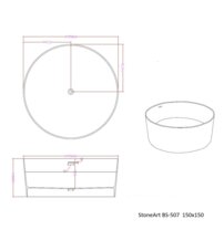 Stoneart BS-507 150x150 voľne stojaca vaňa