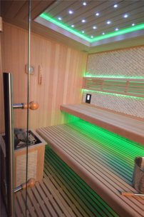 AquaLuxus TS 4056 Bio-sauna, biely mramor, 200x180cm