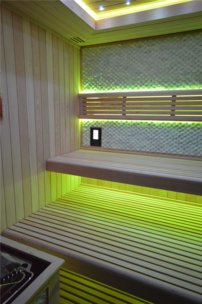 AquaLuxus TS 4056 Bio-sauna, biely mramor, 200x180cm