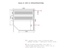 Sauna AWT E1801A, 180x180, borovica, Harvia 8kw Vega
