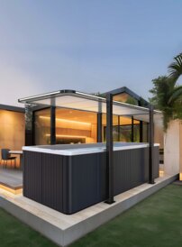 Automatický zdvíhací termokryt pre plavecký bazén alebo vírivku