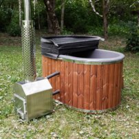 Oválna kúpacia kaďa, externá pec Horizont  120x205x105