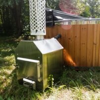 Okrúhla kúpacia kaďa, externá pec Horizont  200x105x95cm